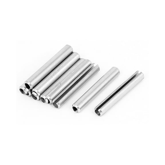 Unique Bargains M5x35mm Stainless Steel Split Spring Roll Dowel Pins Fasteners 10Pcs