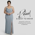 thumbnail image 3 of David’s Bridal, The Edit by DB Studio Women's Formal Sheath Dress with Asymmetrical Straps, Full Length, Jersey, 3 of 6