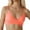 Orange, variant on Bikini Tops for Women Push Up V Neck Adjustable Spaghetti Strap Twist Ruced Front Swimsuit Top Bathing Suit Tops