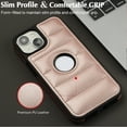 thumbnail image 3 of Allytech Business Case for iPhone 14, Premium Vegan PU Leather Luxury Elegant Slim Fit Shell, Logo Hollow View Shockproof Non-Slip Protective Cover for iPhone 14 - Rosegold, 3 of 6