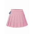 thumbnail image 3 of Women'S High Waisted Pleated Mini Skirt A-Line Tennis & School Skirt Pink L, 3 of 9