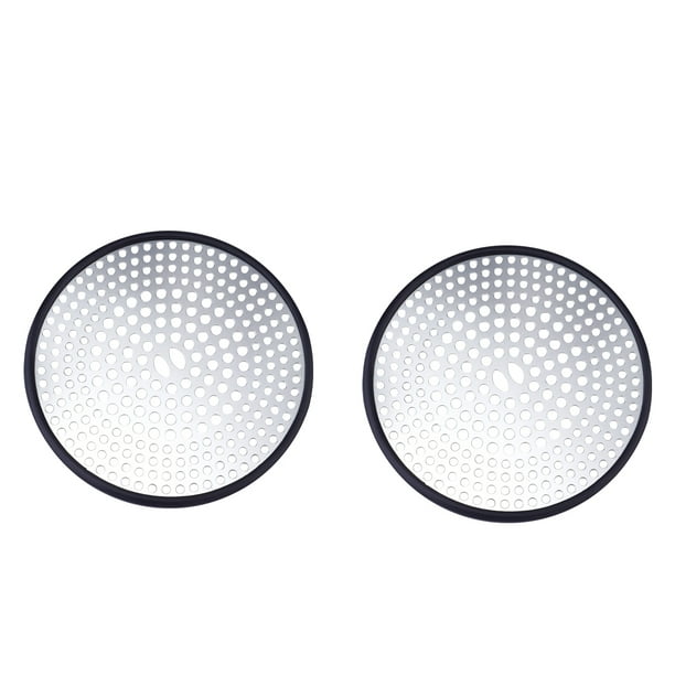 FELTECHELECTR Protector de colador para desagüe de ducha con silicona (redonda y en forma de media luna)