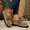 thumbnail image 5 of Women’s Suede Tassel Platform Loafers, Comfortable Lace-Up Shoes for Fall/Winter Commutes, School Days, and Casual Office Looks, 5 of 9