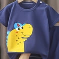 thumbnail image 4 of Hessimy Toddler Boy Athletic Shorts and Print T-Shirt Crew Neck Clothes Set, Summer Outfit,Performance Fabric(Dark Blue,3-6 Months), 4 of 4