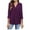 Purple, variant on LYXSSBYX Solid Color Long Sleeves for Women Plus Size Casual Loose Pullover V-neck Top Shirt