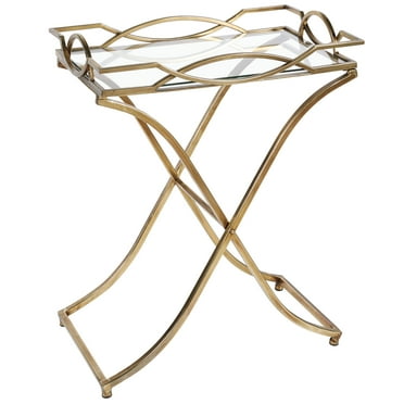 Henley Serving Tray Table Gold Gold