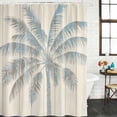 thumbnail image 3 of Summer Palm Trees Waterproof Fabric Shower Curtain,Tropical Plants Vintage Wood Grain Waterproof Fabric Shower Curtain for Bathroom Curtains Bathtubs Hotel Shower Curtains with 12 Hooks Small 36x72in, 3 of 8
