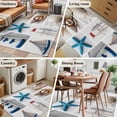 thumbnail image 5 of 3'x5' Area Rugs, Coastal Starfish Indoor Outdoor Area Rug for Living Room Bedroom, Beach Lighthouse Conch Shell Ocean Pearl Washable Bathroom Rugs Kitchen Floor Carpet Mats Home Decor Aesthetic, 5 of 8