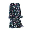 thumbnail image 1 of Chemises de Nuit à Manches Longues pour Femmes Chemises de Sommeil Robe de Pyjama Mignonne Tenue de Nuit Décontractée Chemises de Nuit Imprimées Robe T-Shirt, 1 of 2