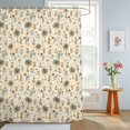 thumbnail image 4 of Coastal Christmas Shower Curtains for Bathroom, Cream Beach Xmas Snowman Palm Waterproof Fabric Shower Curtain, Decorative Bathroom Curtain for Bathtub, 36"x72", No Hooks Included, 4 of 9