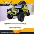 thumbnail image 3 of Brazo de enlace de dirección de metal Termina de la barra de tirón 1/12 Crawler Stimbing Truck Modificación de la mejora de la mejora Repuesto de las piezas para MN D90 99S Dorado 2 piezas Sweethay FN001386-01, 3 of 7