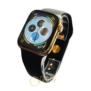 24K Gold Plated 44MM iWatch SERIES 4 LTE+GPS With Black Sports band