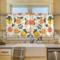 thumbnail image 2 of Yayeee Kitchen Curtains Tier Set of 2 Light Filtering 57"x24" Over Sink Window Panels, Orange Slices, 2 of 7