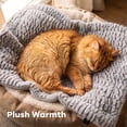 thumbnail image 3 of Self Warming Cat Bed for Indoor Cats Reversible Self Heating Pet Pad for Small Dog Washable Fluffy Thermal Pet Bed, 22*17,Gray, 3 of 8