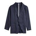 thumbnail image 4 of Aayomet Mens Suit Jacket Big and Tall Solid Color Pockets Lapels Buttons Suits Jackets (Navy, XXL), 4 of 5
