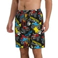 thumbnail image 2 of Cauagu Monster Car Print Men's Swim Trunks,Hawaiian Bathing Suit Swimsuits Beach Shorts with Pockets for Men Quick Dry Swimming Board Shorts-X-Large, 2 of 6