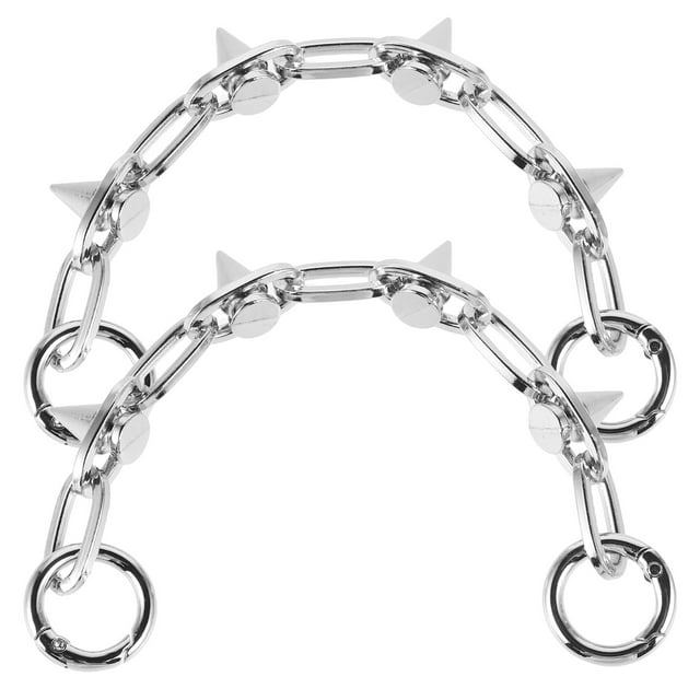 Miangastore Sandals Chain Charms Hip-Hop Punk Style Zinc Alloy 2Pcs 7.7X1.0X0.8In