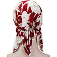 thumbnail image 3 of 3 Packed Beanie Skull Cover Cap for Women Pre Tied Chemo Head Scarf (Long Style), 3 of 5