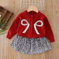 thumbnail image 5 of Lovzfmll Girl's Party Set, Glitter Button Cardigan & A-Line Skirt, Dressy Outfits for Toddler, 1-2 Years, 5 of 6