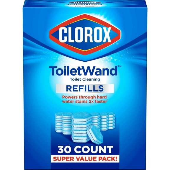 Clorox ToiletWand Toilet Cleaning Refills, Super Value Pack, 30 Count