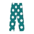 thumbnail image 3 of Haiem Teal And White Polka Dot Men's Pajama Pants Ultra Lightweight Pjs Bottoms Sleepwear Bottom Pants With Pocket Drawstring-Medium, 3 of 7