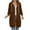 Coffee, variant on Long Hoodies Women Zip Up Double Zipper Fleece Jacket Tunic Sweatshirts Winter Fashion Clothes (Khaki, XXL)