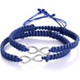 thumbnail image 1 of Bracelets Infinity Braided Handcrafted Adjustable Braided For Men Women Friendship Family Couple 2pcs, 1 of 5