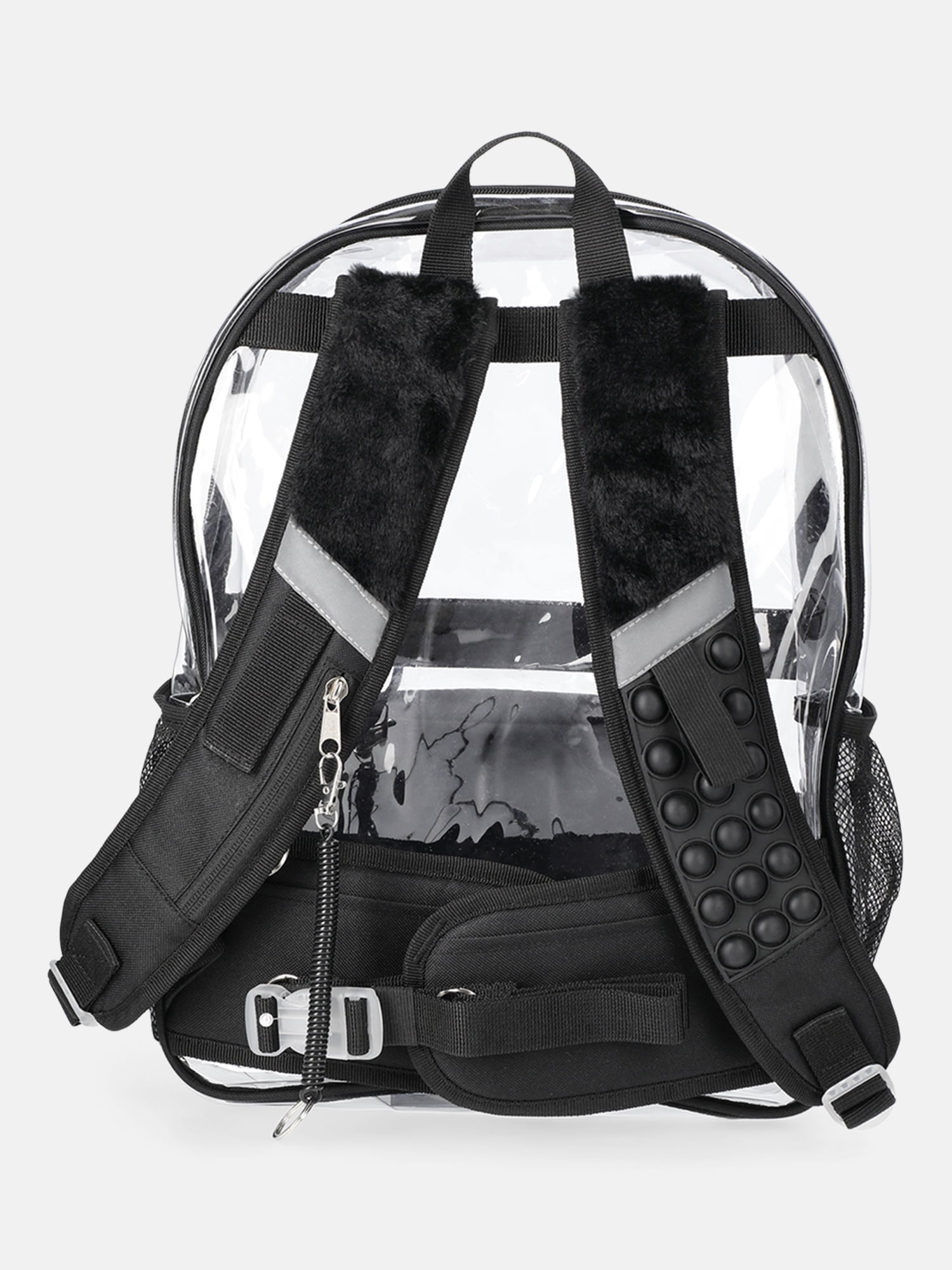 Wonder Nation Kids' Clear 17" Sensory Backpack and Lunch Tote Set, 2-Piece, Black
