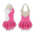 thumbnail image 5 of iEFiEL Kids Girls Shiny Sequins Floral Ballet Gymnastics Skirted Leotard Sleeveless Dance Dress, 5 of 6