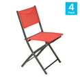 thumbnail image 3 of Flash Furniture Steel Indoor and Outdoor Bar Breathable Folding Chairs, Black (Set of 4), 3 of 17