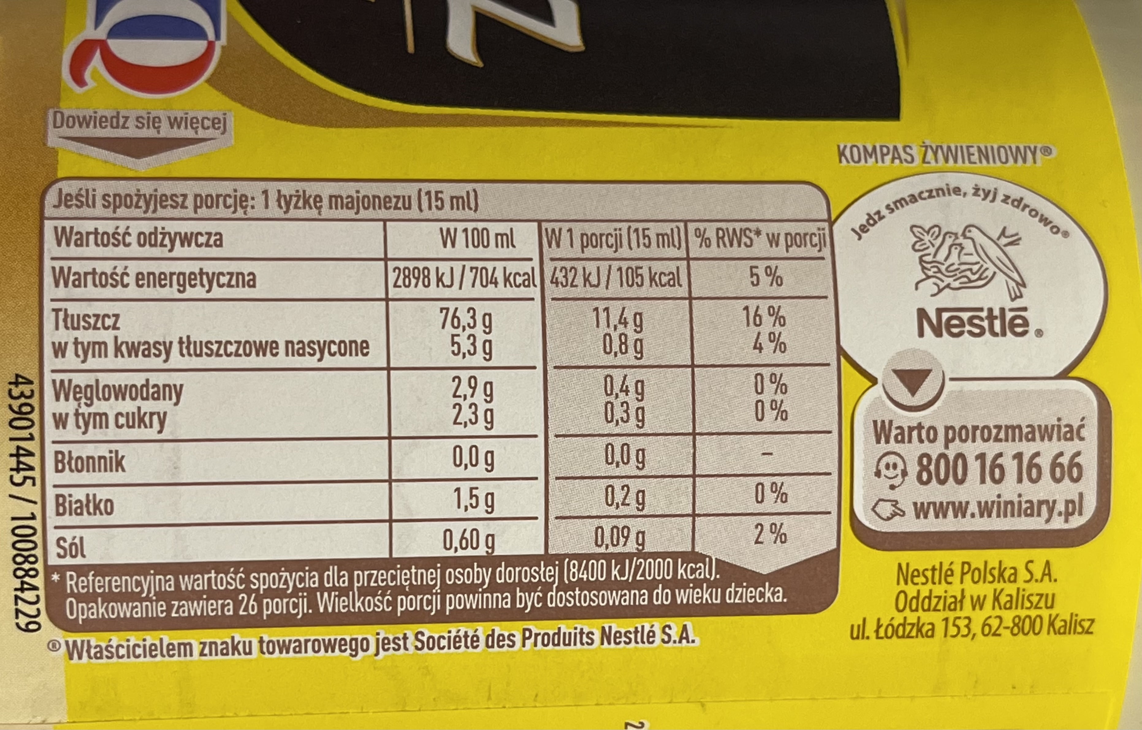 Winiary Majonez Dekoracyjny Mayonnaise 400ml 13.2 fl oz