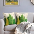 thumbnail image 6 of Green Christmas Pillow Covers 20x20 Inch Set of 2 Santa Tree Gold Snowflake Xmas Decorative Square Throw Pillows For Couch Winter Holiday Pillow Cases Farmhouse Home Decor For Sofa Porch Outdoor, 6 of 6