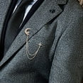 thumbnail image 2 of hengtong 6xTassel Chain Brooch Men Chic for Celebration Father Tuxedo of Shirts Gold, 2 of 9
