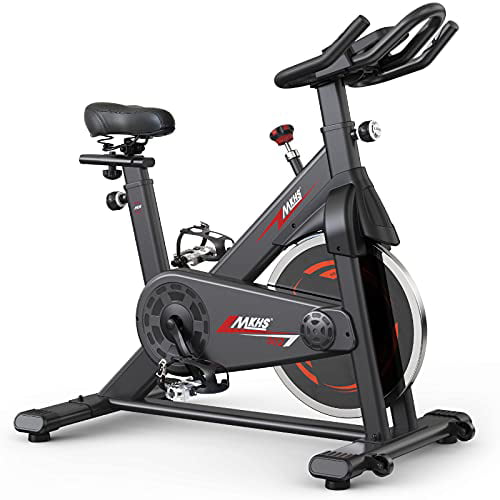 Exercise Bike MKHS Indoor Cycling Bike with Monitor Screen Magnetic Resistance Adjustable Flywheel Stationary Bike Exercising for Home Gym Training Cardio Workout Machine Fitness Bikes