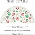 thumbnail image 2 of GZHJMY Christmas Tree Skirt Trace Paw Prints with Stars 30"ches for Indoor Outdoor Holiday Party Office Store Cupboard Decoration, 2 of 6