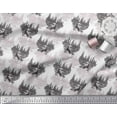 thumbnail image 3 of Soimoi White polyester Crepe Fabric Wolf & Landscape Nature Print Fabric by the Yard 42 Inch Wide, 3 of 5
