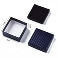 thumbnail image 7 of Square Cardboard Jewelry Boxes with Sponge Inside for Earring & Ring & Pendant Dark Slate Blue 7.5x7.5x3.5cm Inner Size: 7x7cm, 7 of 7