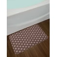 thumbnail image 2 of Abstract Bath Mat, Ethnic Flourishing Antique Motifs in Circular Ornamental Repetition, Plush Bathroom Decor Mat with Non Slip Backing, 29.5" X 17.5", Dark Maroon Champagne, by Ambesonne, 2 of 2