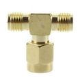 thumbnail image 3 of 4 Pcs RP SMA Male to Two RP SMA Female Triple T RF Adapter Connector 3 Way Splitter, 3 of 5