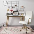 thumbnail image 2 of Adore Decor Alton Writing Computer Desk, Laptop PC Workstation, Retro Simple Study Table for Home Office, White, 2 of 5