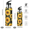 thumbnail image 2 of Insulated Stainless Steel Sports Water Bottle With Straw and Handle,Retro Color Style Ideal for Outdoor Use 600 ml Sunflower, 2 of 7