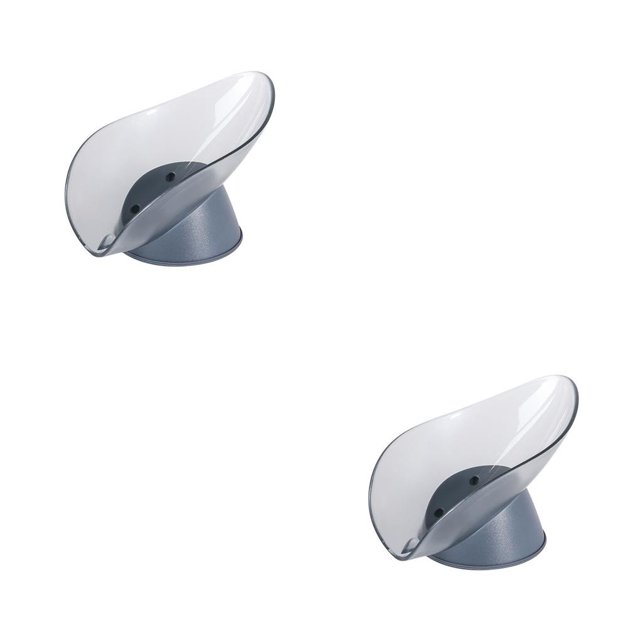 facefd 1/2/3/5 TureClos Storage Box Sucking Container Leaf-shaped Draining Organizer for Kitchen Bathroom Blue 2PCS