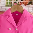 thumbnail image 5 of XMMSWDLA Girl Clothes Children's Clothing Suit for Girls Belted Butterfly Sleeve Lapel Jacket+Pants Kids Luxury Set for Girls Blazer Outfits Hot Pink Vintage-Style Children’s Outfits, 5 of 8