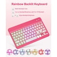 thumbnail image 5 of Magnetic Keyboard Mouse Combo Folio with RGB Backlight Keypad & Pen Slot for iPad 10 / iPad 11 A16, iPad Air 4 / Air 5, iPad Air 11 M2/M3/M4,Pink, 5 of 9
