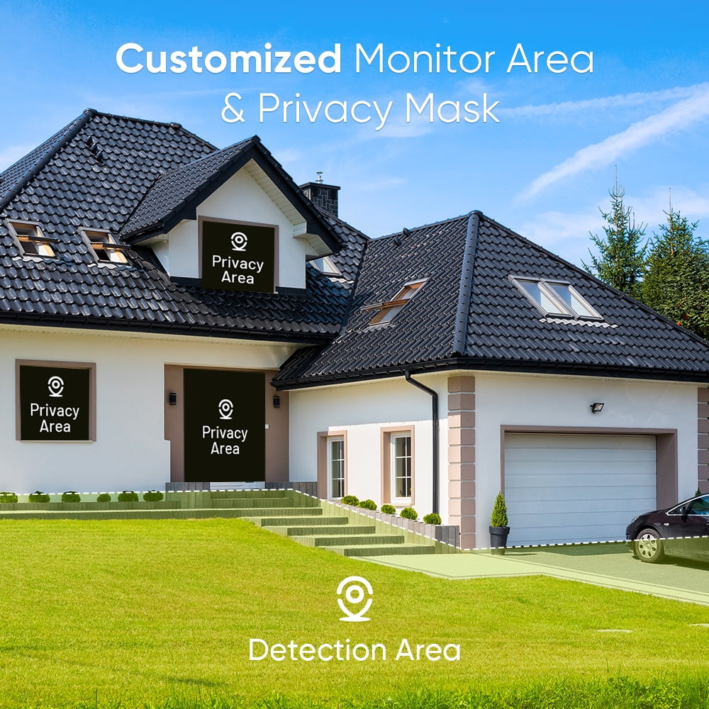 SANNCE PoE Surveillance Security Camera System, H.265+ 6MP 8CH NVR, 4X3MP Wired Conch Security IP Cams, AI Human/Vehicle Detection, Built-in Mic, 100Ft Color Night Vision, IP67, 0TB HDD, Security Kit