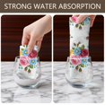 thumbnail image 4 of 2 Pcs Pioneer Flower Floral Print Pattern Kitchen Towels, Funny Microfiber Dish Towel Set, 18" X 26" Tea Towels, 4 of 6