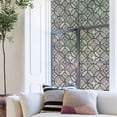thumbnail image 3 of DKTIE 35.4" x 78.7" Black Glazed Pattern Fine Matte Window Film, Electrostatic Adsorption Installation Tool for Installation, Can Block Sunlight, Keep Heat and Protect from Ultraviolet rays., 3 of 10