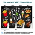 thumbnail image 3 of Peel and Stick Wallpaper Burger Snack Peel Stick Wall Mural Bar Fast Industrial 3D Fast Food Modern Art Wall Mural Decor Self Adhesive and Removable 69in x 98in, 3 of 8