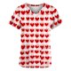 thumbnail image 2 of TaTaai Women's Valentine's Day V Neck Casual Top, Abstract Heart Print Short Sleeve Blouse with Pockets, Lightweight Holiday Gift Shirt for February Romance Gift, 2 of 5