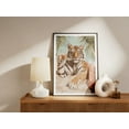thumbnail image 2 of Tiger Beach Tropical Summer Cocktail Print Summer Animal Poster Orange Brown Beige Wall Art Tiger Art Print Cool Animal Poster Funny Animal - Poster Unframed, 2 of 3